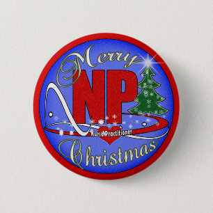 メリーなNPのクリスマス-ナースの従業者 缶バッジ