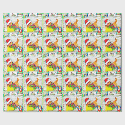 メリーなOtterlyのクリスマスのギフト用包装紙 ラッピングペーパー (フラット)