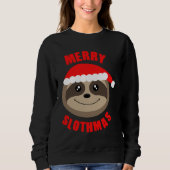 メリーなSlothmasのかわいい怠惰のクリスマスのセーターのジャンパー スウェットシャツ (正面)