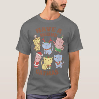 メリーにゃんこクリスマス 猫のクリスマス にゃんこのメリークリスマス Tシャツ