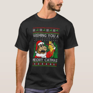 メリーにゃんクリスマス ウガイクリスマス サンタコス おめでとう  Tシャツ