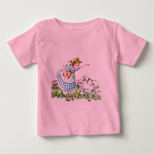 メリーに小さい子ヒツジがありました ベビーTシャツ (正面)