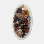 メリーに小さい子ヒツジ-クリスマスのオーナメント--がありました セラミックオーナメント (右)