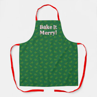 "メリーに焼こう!" クリスマスのエプロン エプロン