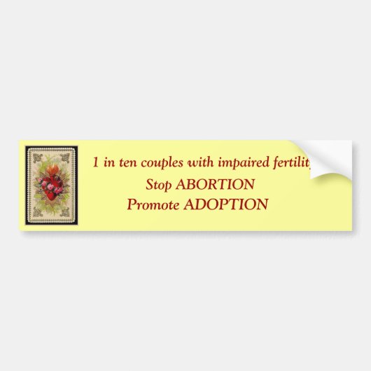 メリーの悲しいハート、10のカップルに付き1つとの… バンパーステッカー (正面)