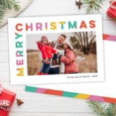 メリーはっきりしたカラフルクリスマスの写真 シーズンカード