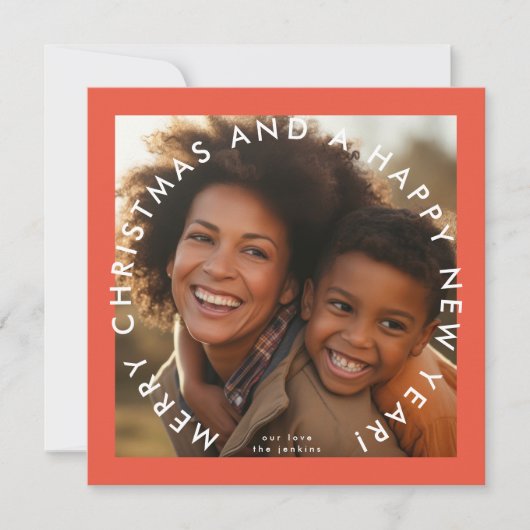 メリーはっきりしたクリスマスハッピーニューイヤー写真広場 シーズンカード (正面)