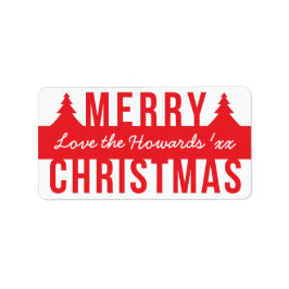 メリーはっきりしたクリスマス切り出しの木 ラベル