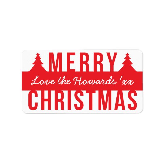 メリーはっきりしたクリスマス切り出しの木 ラベル (正面)