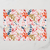 メリーはっきりしたクリスマス金ゴールドReD植物体 箔シーズンカード (裏面)