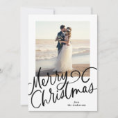 メリーはっきりしたクリスマス – 手書付きホリデーカード 招待状 (正面)