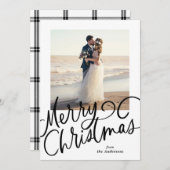 メリーはっきりしたクリスマス – 手書付きホリデーカード 招待状 (正面/裏面)