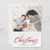 メリーはっきりしたスモダン・クリスマスカード 招待状 (正面)