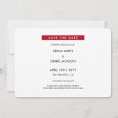 メリーはっきりしたフォントのクリスマス結婚写真 セーブザデート (裏面)