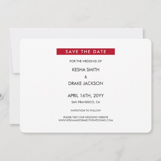 メリーはっきりしたフォントのクリスマス結婚写真 セーブザデート (裏面)