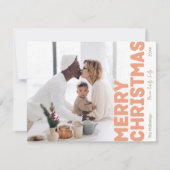 メリーはっきりしたモダンクリスマスのフルフォト シーズンカード (正面)