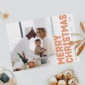 メリーはっきりしたモダンクリスマスのフルフォト シーズンカード