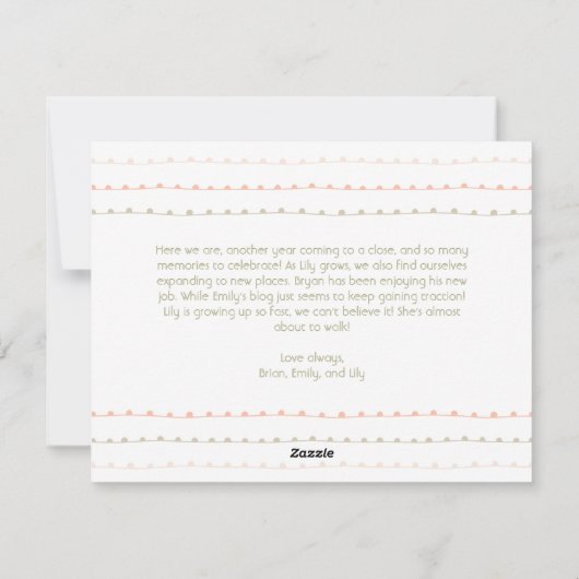 メリーはっきりしたモダンクリスマス1枚の写真 シーズンカード (裏面)