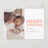 メリーはっきりしたモダンクリスマス1枚の写真 シーズンポストカード (正面)