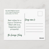 メリーはっきりしたモダンクリスマス ポストカード (裏面)