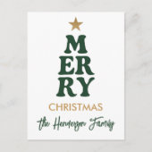 メリーはっきりしたモダンクリスマス ポストカード (正面)