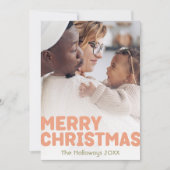 メリーはっきりしたモダンスのクリスマスの完全な垂直方向の写真 シーズンカード (正面)