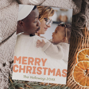メリーはっきりしたモダンスのクリスマスの完全な垂直方向の写真 シーズンカード