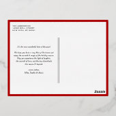 メリーはっきりしたモダンタイポグラフィ 箔シーズンポストカード (裏面)