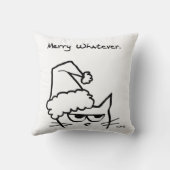 メリーものは何でも-怒っている猫はクリスマスの気むずかし屋です クッション (裏面)