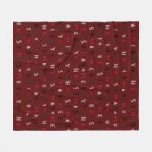 メリーよくはしゃぐクリスマスカラフル フリースブランケット (正面(横))