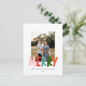 メリーよくはしゃぐ鮮やかデザイン シーズンポストカード (スタンド正面)