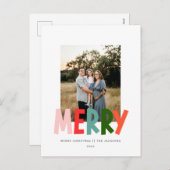 メリーよくはしゃぐ鮮やかデザイン シーズンポストカード (正面/裏面)