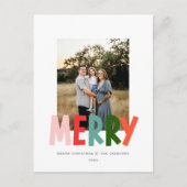 メリーよくはしゃぐ鮮やかデザイン シーズンポストカード (正面)