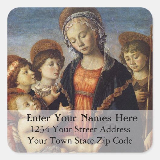 メリーアンドイエズヴィンテージクリスマス住所 シール (正面)