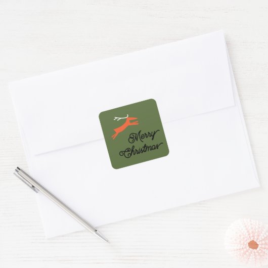 メリーアンドディアクリスマス envelope seals スクエアシール (封筒)