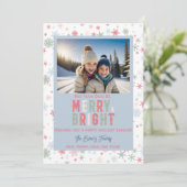 「メリーアンドブライト」オーダーメイドの雪の結晶写真 シーズンカード (スタンド正面)