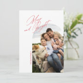 メリーアンドブライト シンプルアーチ ホリデーカード 招待状 (スタンド正面)