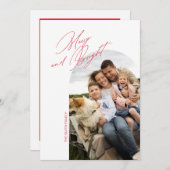 メリーアンドブライト シンプルアーチ ホリデーカード 招待状 (正面/裏面)