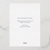 メリーアンドブライト シンプルフォト ダスティーブルー 箔シーズンカード (裏面)