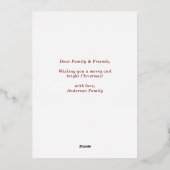 メリーアンドブライト シンプルフォト 焼きオレンジ 箔シーズンカード (裏面)