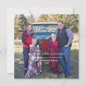 メリーアンドブライト フォト クラシック クリスマス カード (正面)