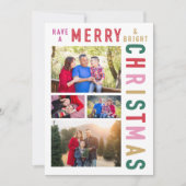 メリーアンドブライト フォト クリスマスカード 招待状 (正面)