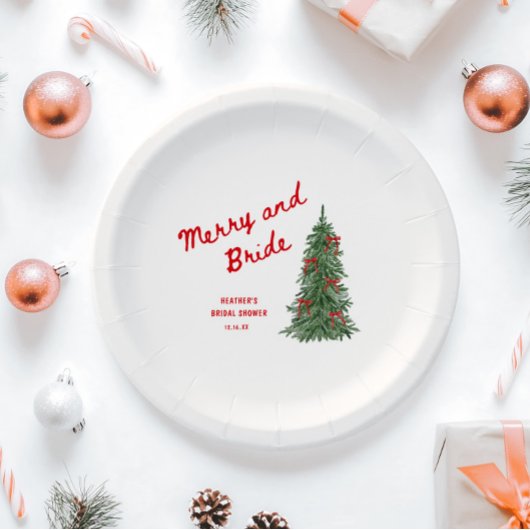 メリーアンドブライド クリスマス ウェディング シャワー ペーパープレート