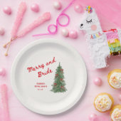 メリーアンドブライド クリスマス ウェディング シャワー ペーパープレート (パーティー)
