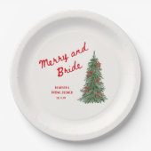 メリーアンドブライド クリスマス ウェディング シャワー ペーパープレート (正面)