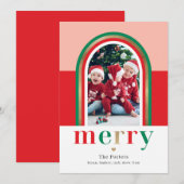 メリーアーチのクリスマス写真カード シーズンカード (正面/裏面)