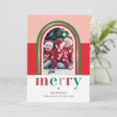 メリーアーチのクリスマス写真カード シーズンカード (スタンド正面)