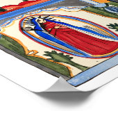 メリーイエスキリスト宗教フォークアート絵画ズ ポスター (角)