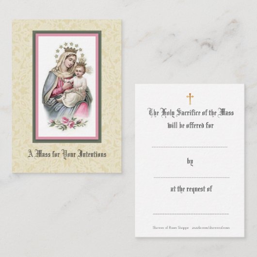 メリーイエス・キリストカトリック教の多くの提供の女王 名刺 (正面/裏面)