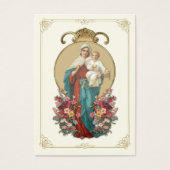 メリーイエズス葬儀記念祈りの言葉神聖カード (正面)